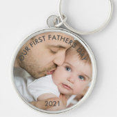 Our First Fathers Day - New Dad and Baby Photo Sleutelhanger (Voorkant)
