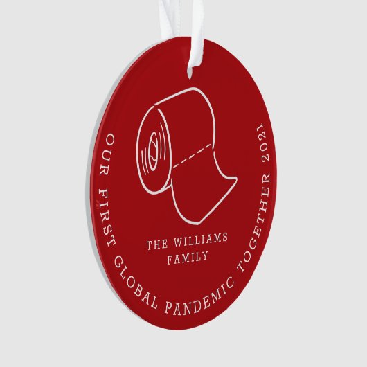 Our First Global Pandemic Together Holiday Photo Ornament (voorkant)