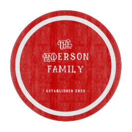 Our First Home Housewarming Typography Red White  Snijplank