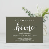 Our First Home Modern Rustic Housewarming party Kaart (Staand voorkant)