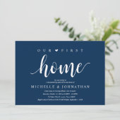 Our First Home Modern Rustic Housewarming party Kaart (Staand voorkant)