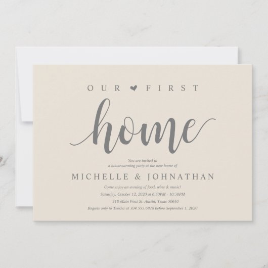 Our First Home Modern Rustic Housewarming party Kaart (Voorkant)