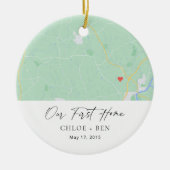 Our First Home Personalized Home Map Keramisch Ornament (Voorkant)