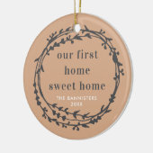 Our First Home Sweet Home Personalized New House Keramisch Ornament (Links)