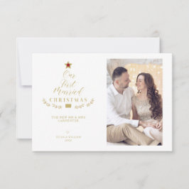 Our First Married Christmas Quote Newlyweds Photo