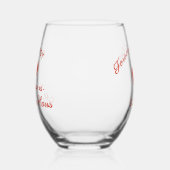 Our First Valentine’s Day as Mr & Mrs Personalized Wijnglas Zonder Voet (Links)