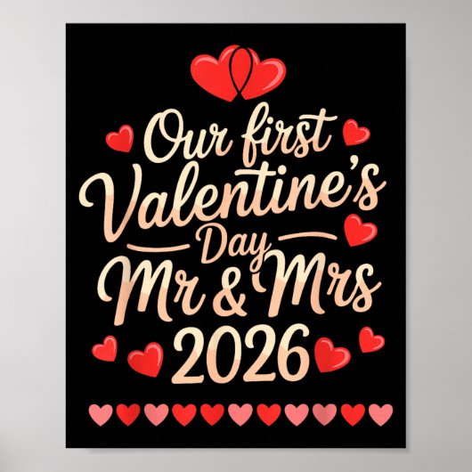 Our First Valentines As Mr And Mrs 2026 Poster (Voorkant)