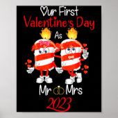 Our First Valentines Day As Mr And Mrs Engaged Cou Poster (Voorkant)