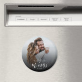 Our First Valentine's Day As Mr & Mrs Modern Photo Magneet (Insitu (Vaatwasser))