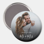 Our First Valentine's Day As Mr & Mrs Modern Photo Magneet (Voorkant / Achterkant)