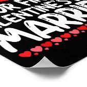 Our First Valentines Married Husband Wife  Poster (Hoek)