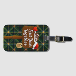 Our First Year Together 2025 Wooden Sign Bagagelabel