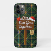 Our First Year Together 2025 Wooden Sign Case-Mate iPhone Case (Achterkant)