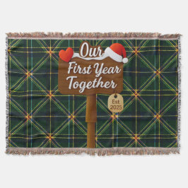 Our First Year Together 2025 Wooden Sign Deken