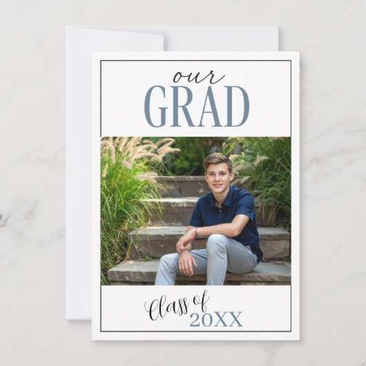 Our Grad Graduation Party Invitation Kaart (Voorkant)