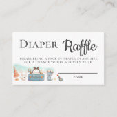Our Greatest Adventure Diaper Raffle Baby Shower Informatiekaartje (Voorkant)