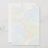 Our Greatest Adventure Floral Travel Theme Bridal Kaart (Achterkant)