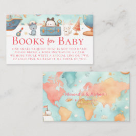 Our Greatest Adventure Map Pink Books Baby Shower Informatiekaartje