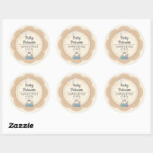 Our Greatest Adventure Neutral Cute Baby Shower Ronde Sticker (Vel)