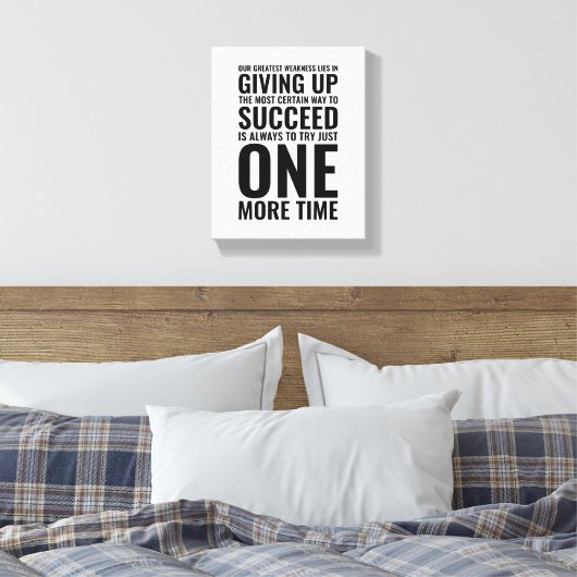 Our greatest weakness | Motivational Quote Canvas Afdruk (Insitu (Slaapkamer))