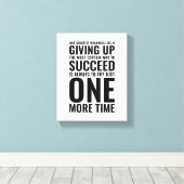 Our greatest weakness | Motivational Quote Canvas Afdruk (Insitu (Houten vloer))
