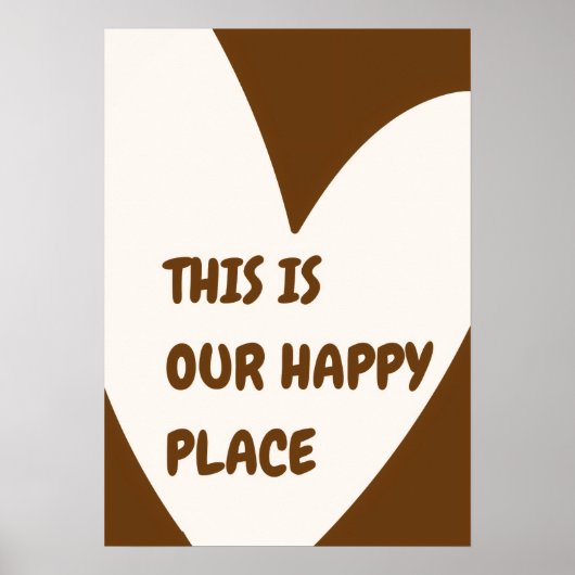 Our Happy Place Poster – Cozy Home Wall Art (Voorkant)