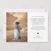 Our Hearts Are Full Elegant Wedding Photo Bedankkaart (Achterkant)