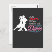Our Hearts Speak When We Dance Salsa Dancing Briefkaart (Voorkant / Achterkant)