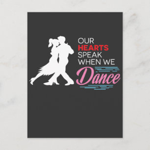 Our Hearts Speak When We Dance Salsa Dancing Briefkaart