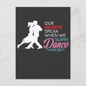 Our Hearts Speak When We Dance Salsa Dancing Briefkaart (Voorkant)