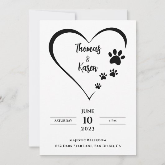 Our Humans Getting Married Wedding invitation Kaart (Achterkant)