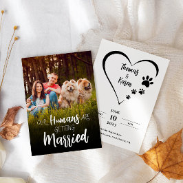 Our Humans Getting Married Wedding invitation Kaart