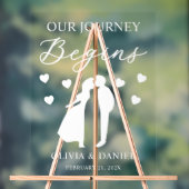 Our Journey Begins Personalized Wedding Acryl Bord (Neutraal)