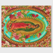 Our Lady Guadalupe Mexican Saint Virgin Mary Cadeaupapier (Vlak)