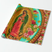 Our Lady Guadalupe Mexican Saint Virgin Mary Cadeaupapier (Uitgerold)
