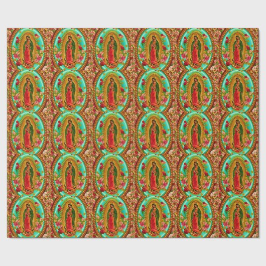 Our Lady Guadalupe Mexican Saint Virgin Mary Cadeaupapier (Zoom)