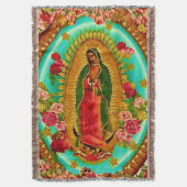 Our Lady Guadalupe Mexican Saint Virgin Mary Deken (Voorkant Verticaal)