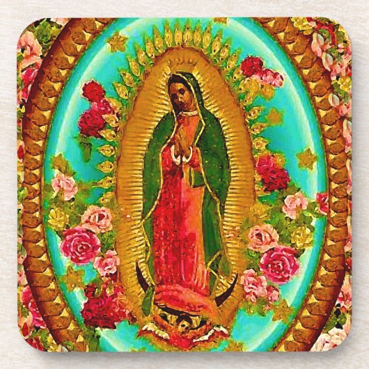 Our Lady Guadalupe Mexican Saint Virgin Mary Drankjes Onderzetter (Voorkant)