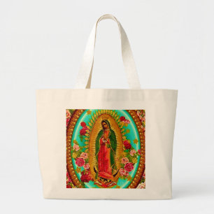 Our Lady Guadalupe Mexican Saint Virgin Mary Grote Tote Bag