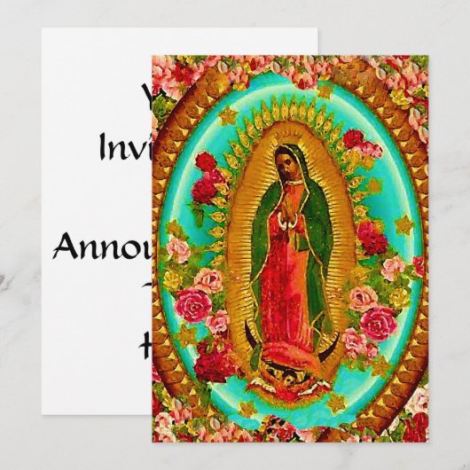 Our Lady Guadalupe Mexican Saint Virgin Mary Kaart (Voorkant / Achterkant)