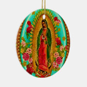 Our Lady Guadalupe Mexican Saint Virgin Mary Keramisch Ornament (Rechts)