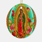 Our Lady Guadalupe Mexican Saint Virgin Mary Keramisch Ornament (Links)
