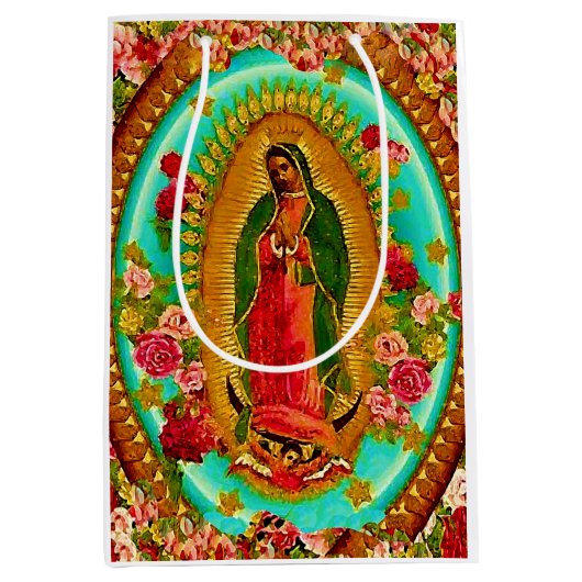 Our Lady Guadalupe Mexican Saint Virgin Mary Medium Cadeauzakje (Voorkant)