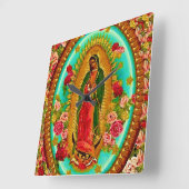 Our Lady Guadalupe Mexican Saint Virgin Mary Vierkante Klok (Hoek)