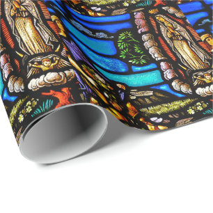 Our Lady Guadalupe Nuestra Senora Glas in lood Cadeaupapier