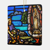 Our Lady Guadalupe Nuestra Senora Glas in lood Keramisch Ornament (Links)