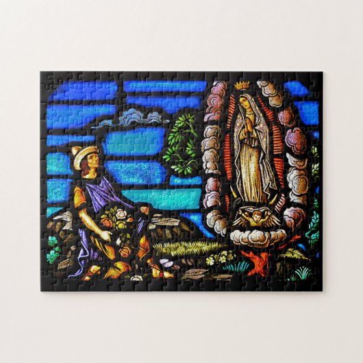 Our Lady Guadalupe Nuestra Senora Glas in lood Legpuzzel (Horizontaal)