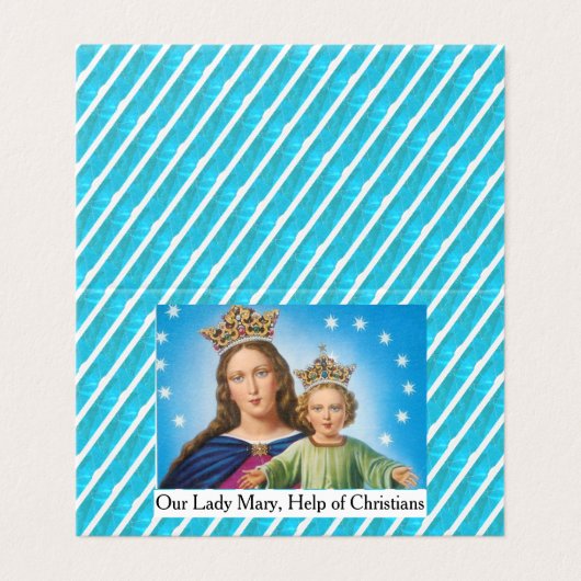 Our Lady Mary, Help of Christians Prayer Card Kaart (Buitenkant ongevouwen)