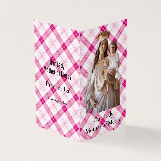 Our Lady Mother of Mercy Prayer Card Kaart (Buitenkant)