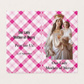 Our Lady Mother of Mercy Prayer Card Kaart (Buitenkant ongevouwen)